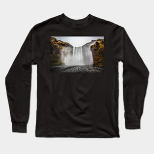 Skógafoss Waterfall, Iceland Long Sleeve T-Shirt